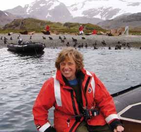 Her dynamic personality and many interests drew her to the sea in 1988, where she has served as expedition leader, cruise director, naturalist and lecturer.