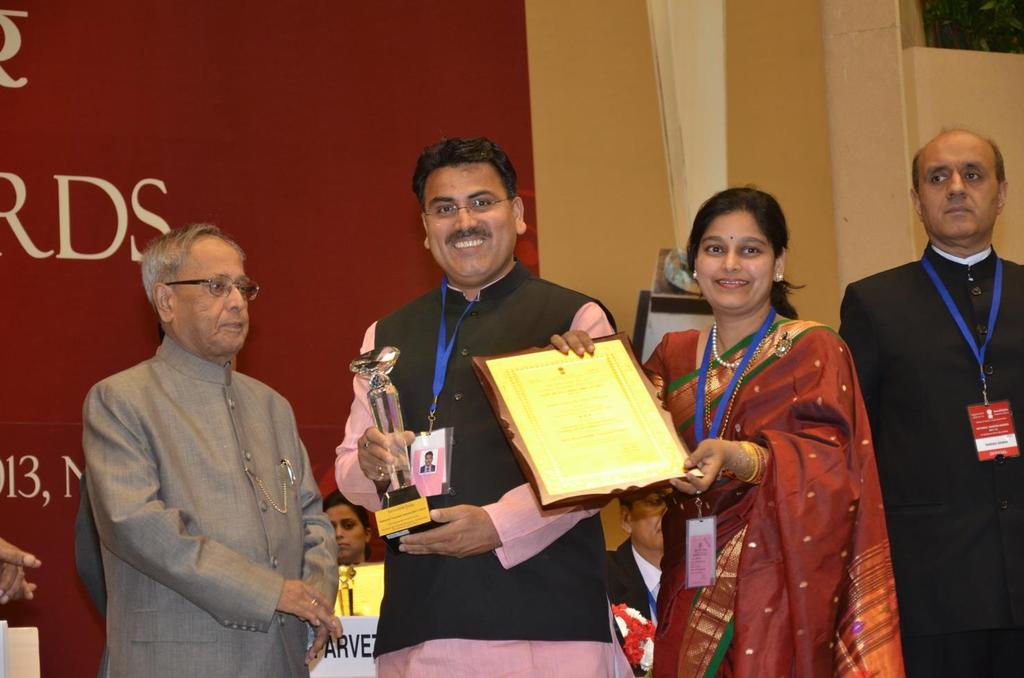 Recipient, National Tourism Award 2012,by Ministry of Tourism, Government of India by the