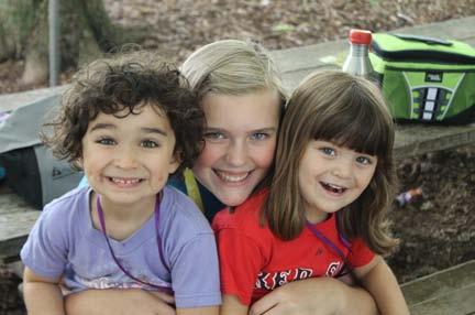 Preschool toys are provided in both outdoor and indoor classroom spaces, helping young campers transition from home to camp.