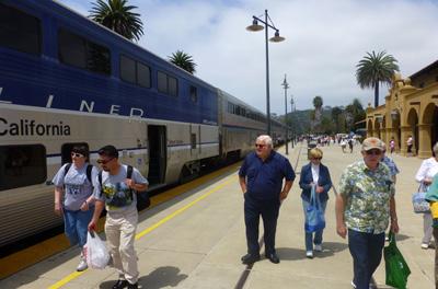 at the Santa Barbara Amtrak Station. Our train leaves at 4:35pm.