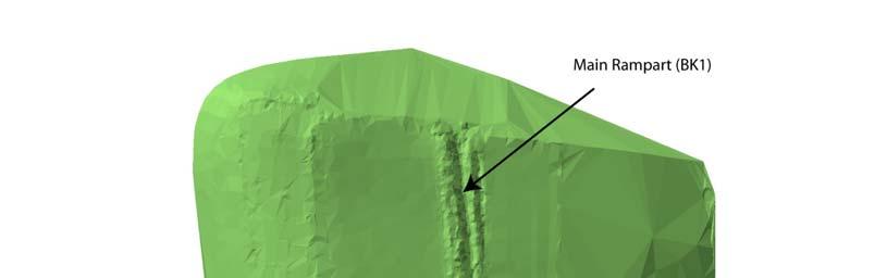 Figure 9. Digital Terrain model of the hillfort 7.