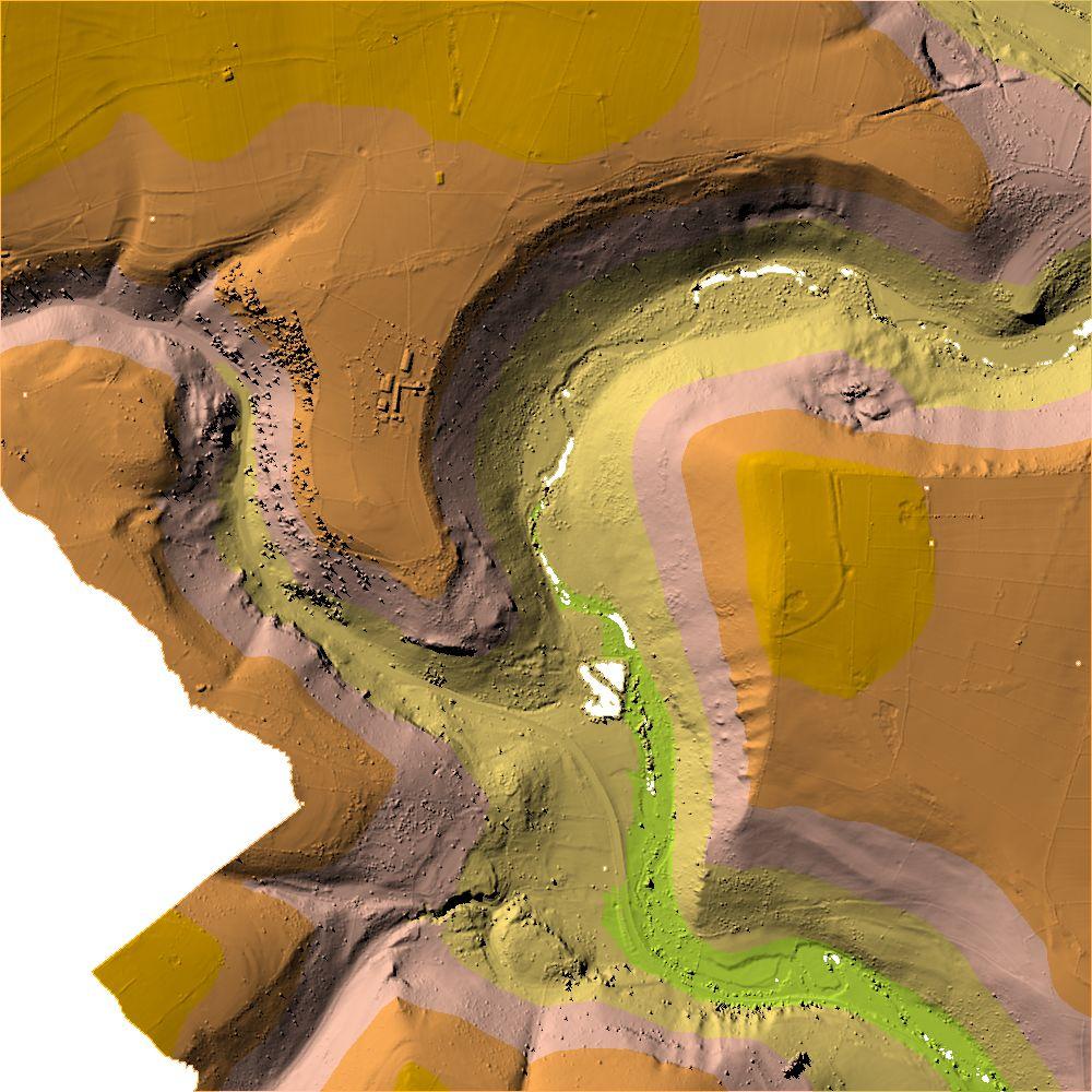 Fig. 10 Lidar Data showing the hillfort on Fin Cop and the surrounding