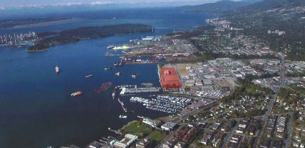 Site Location The Harbourside Waterfront site is located in the southwest corner of the City of North Vancouver along the Burrard Inlet,