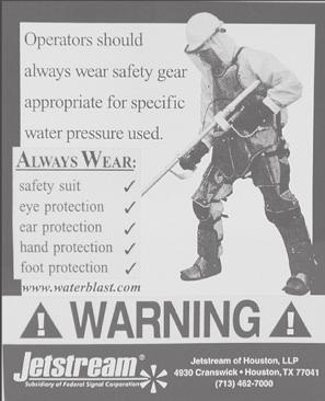 71147-FE Safety Warning Decal Set (Fluid End Only) Part No.