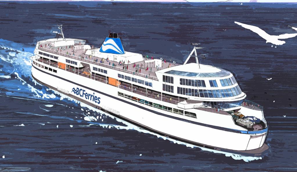 The New Super C Class PRELIMINARY SPECIFICATIONS: 160 metre vessels that can accommodate 370 vehicles and 1,650 passengers (For comparison,