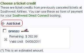 While only the Southwest Record Locator is required, the Cancel Date and Ticket Amount are ideal to include when adding a ticket.