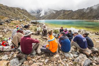 DAY 5 A HIKE TO LAKE HUMANTAY Today you will take an acclimatization hike up the slopes above the lodge to Lake Humantay,