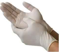 Lightly powdered examination gloves from natural rubber SINGLE USE & NON STERILE Ambidextrious Suitable for medical and laboratory use low protein content Made from natural latex Should be stored in