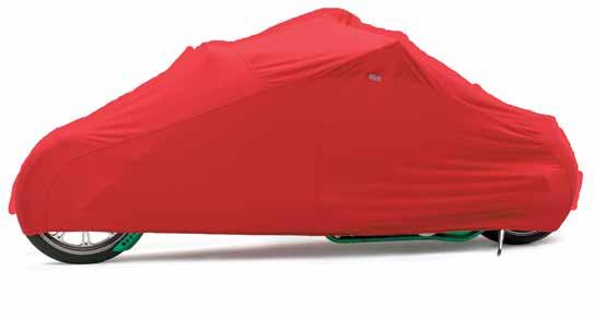salt air. Covers also hide the motorcycle from view, to help prevent theft. Silver urethane-coated fabric reflects heat, is waterproof and lightweight.