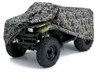 ATV Semi-custom covers provide protection during outside storage to help keep an ATV looking newer longer. Four (4) sizes fit most ATV s, with and without racks.