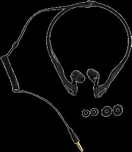 designed for the most vigorous activities. Also included are spare ear buds and a 1 meter (3.3ft) cable extension.