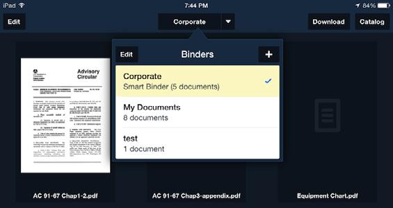 Whenever new documents are added to your sync d folder, ForeFlight Mobile will display a red dot with a number in it on the corner of the More tab, and on the Downloads section.