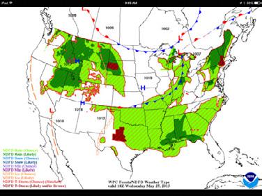 CONUS WEATHER Prog Charts - The Prog Chart collection contains the latest surface analysis chart which is updated once every three hours.