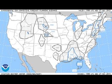 Convective Forecast - T h e Collaborative Decision Making (CDM) Convective Forecast Planning (CCFP) guidance is a graphical representation of convection meeting specific criteria of coverage,
