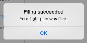 File button on the pop-up. An active ForeFlight subscription is required to file a flight plan.