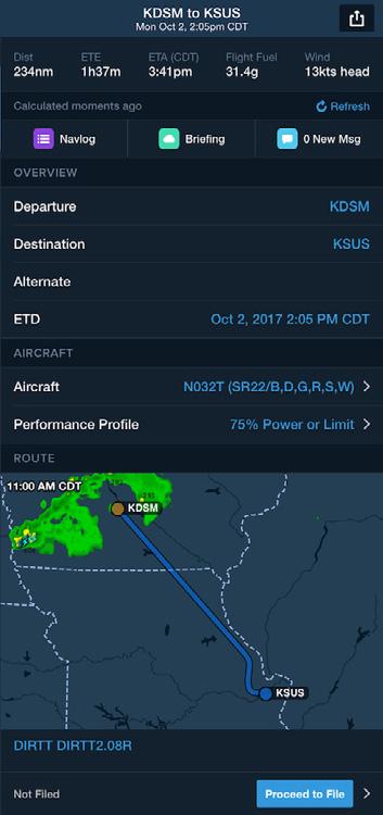 Planning a Flight ForeFlight Mobile 9.1 introduces a form-based flight planning option on the Flights view, which replaces the File & Brief view.