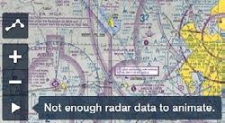 Animated ADS-B Radar When the Radar layer is selected on the Maps page, the animation play button is displayed in the lower-left corner of the screen.
