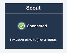 Using Scout After connecting to Scout, open ForeFlight Mobile and tap on More > Devices.