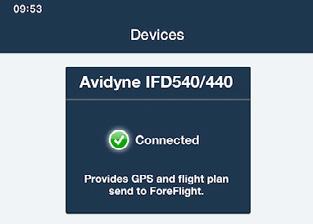 Connecting to IFD 540/440 After the Avidyne device has been installed in your aircraft and powered on, open Apple Settings > Wi-Fi and select LIO_WiFi to connect to the Avidyne s Wi-Fi network.