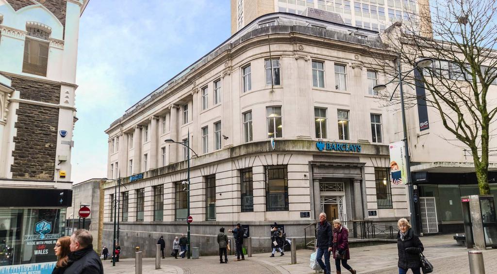 INVESTMENT CONSIDERATIONS Attractive and prominent corner building in a 100% prime retail pitch on the pedestrianised High Street Let to Barclays Bank Plc for a term of 20 years from 20th January
