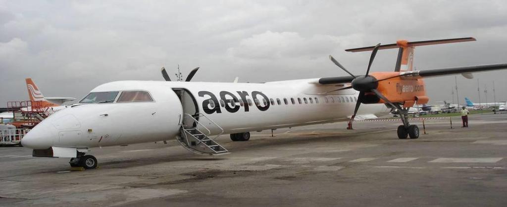 Figure 1: Parked Aero Contractors DHC-8-400 aircraft (5N-BPT) 1.6.2 Engines No. 1 No.