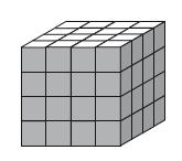 Primjer 5e. Kockice (2) Velika kocka sastavljena je od 64 male bijele kocke jednakih bridova.