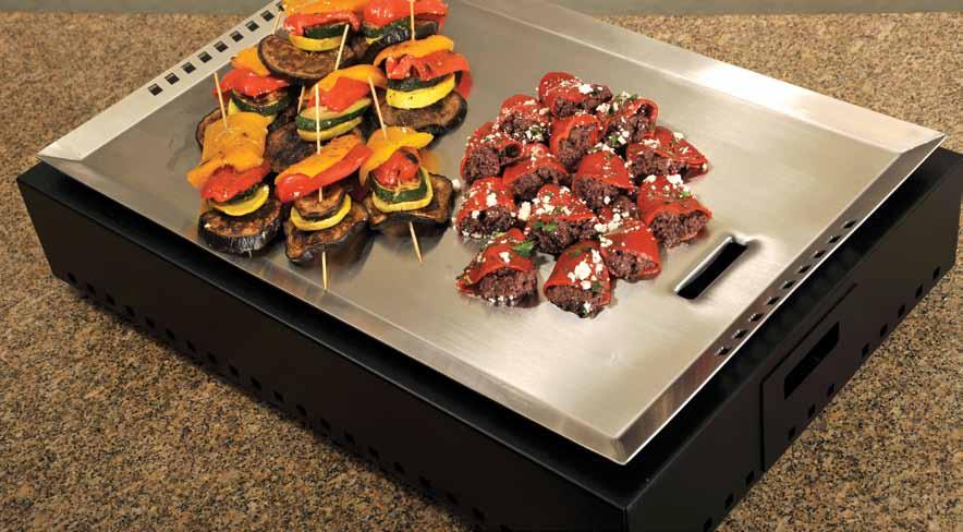 Grill Grill Rectangular Kit Includes Grill Top 23½" x 15½" x 2" ST11-702011 K The sound, aroma and irresistible appeal of vegetables, shellfish, tacos, sliders and a