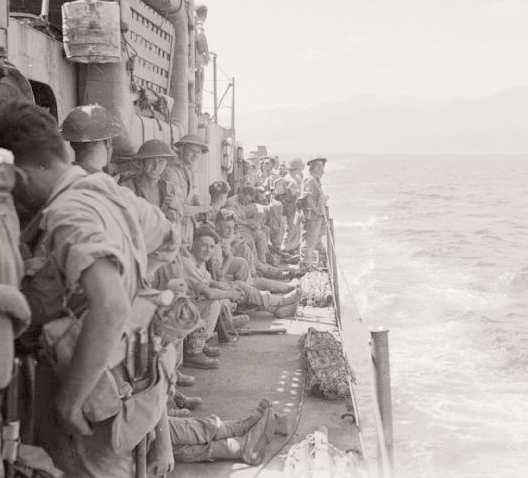 The ship rolled like a bastard, carrying part of the rail away Reggio, September 3 1943 (Operation Baytown): troops of the York and Lancaster regiment on board a ship travelling to the Italian