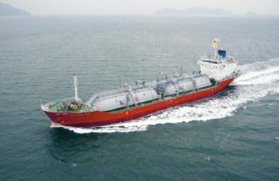 BOTAFOGO GAS LPG carrier, 7,500 cbm, pressurised, delivered in 09 by the Japanese shipbuilder Murakami Hide Shipbuilding Co.