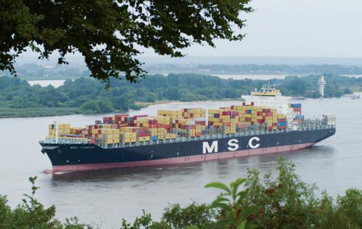 MSC TOMOKO Containership, 8,400 teu, delivered in 06 by South