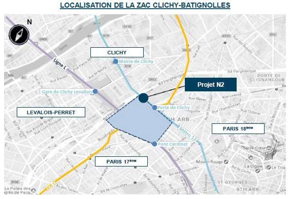 location in a transforming area of Paris Mairie de Clichy