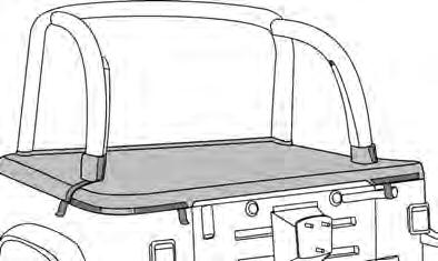 Step Four: for 87-95 YJ Wrangler only Front Sport Bar Web Strap SECURE FRONT TONNO STRAPS TO FRONT OF SPORT BAR Locate the web straps with buckles attached on the front area of the Tonno Cover.