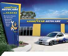 Goodyear Autocare will look after your tyre needs, and your car servicing needs and is your one stop automotive shop. From brakes, to cooling and suspension, Goodyear Autocare will keep you running.