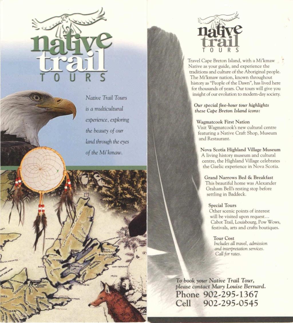 EXHIBIT 1 Rack Card for Native Trail Tours