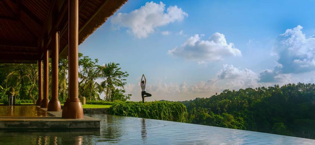 Mandapa Spa also features a state-of-the-art fitness center, yoga studio, vitality pool, saunas, and relaxation areas.