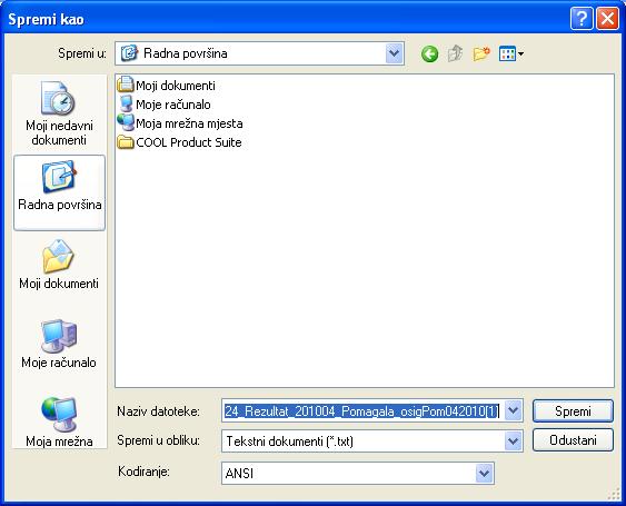 Pregledavanje datoteka Pregledati datoteke možete na način da kliknete na naziv datoteke (Slika 16).