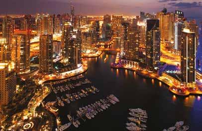You will be cruising the Dubai Marina channel with Dubai Marina on one side and the Jumeirah Beach residence on the other.