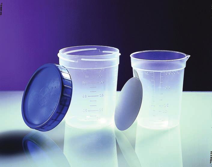 Perfector Disposable Plasticware Specimen Cups with Screw-on Lid Tight sealing!