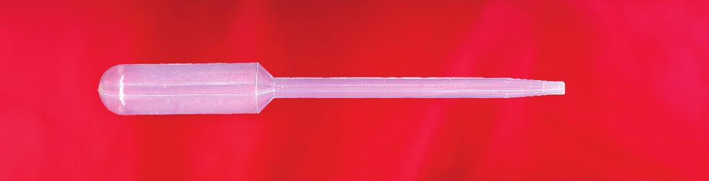 Transfer Pipets Total Length Stem Diameter Total Capacity Bulb Draw Drops per ml 22.5 cm 5.0 mm 6.0 ml 2.