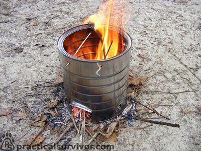 STOVES - SAFETY Wood free fuel but takes more time Liquid fuel don t use it. It is easy get singe your eyebrows.