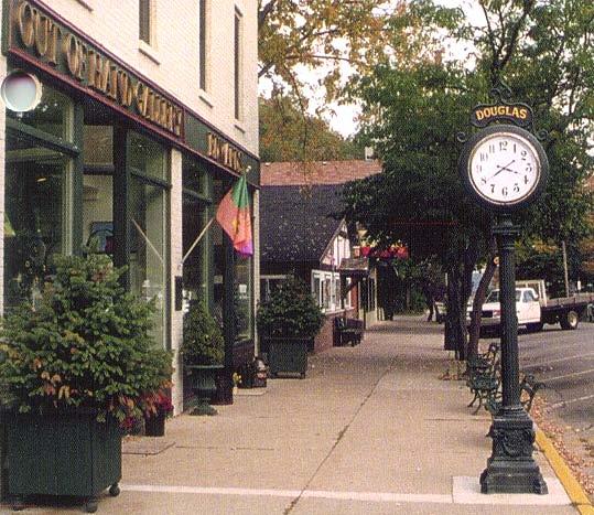 Site No.17: The City of the Village of Douglas Douglas was settled in the 1850s as a lumber mill town. Although never as booming as Saugatuck, it was a thriving place.