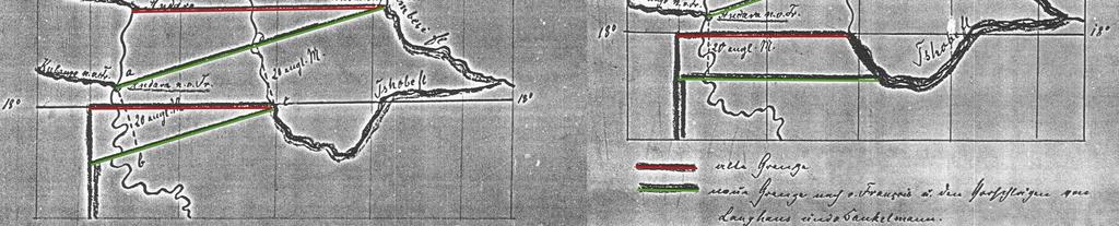 and missionary stations like Namakunde are always depicted on German territory. Some maps actually show both lines with an explanatory note about the neutral zone.