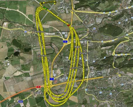 EMMA2 Airborne Validation Results Part A Figure 4-80: Recorded ADS-B track during approaches The picture above is a presentation of the recorded ADS-B track during the approaches.