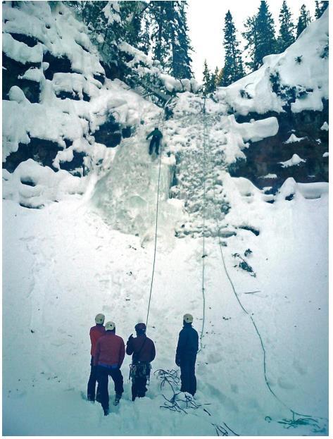 ICE CLIMBING Certainly one of the most fantastic winter adventures in the San Juan Mountains, there is nothing quite like climbing a frozen waterfall!