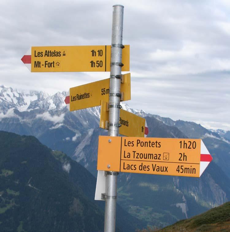 DAY 2 Hike from La Balme (7,095 ) to Col de la Forclaz (5,036 ), crossing the border into Switzerland and enjoying spectacular views of Mont Blanc and impressive glaciers along the way.