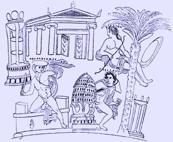 The death of Neoptolemus at Delphi: