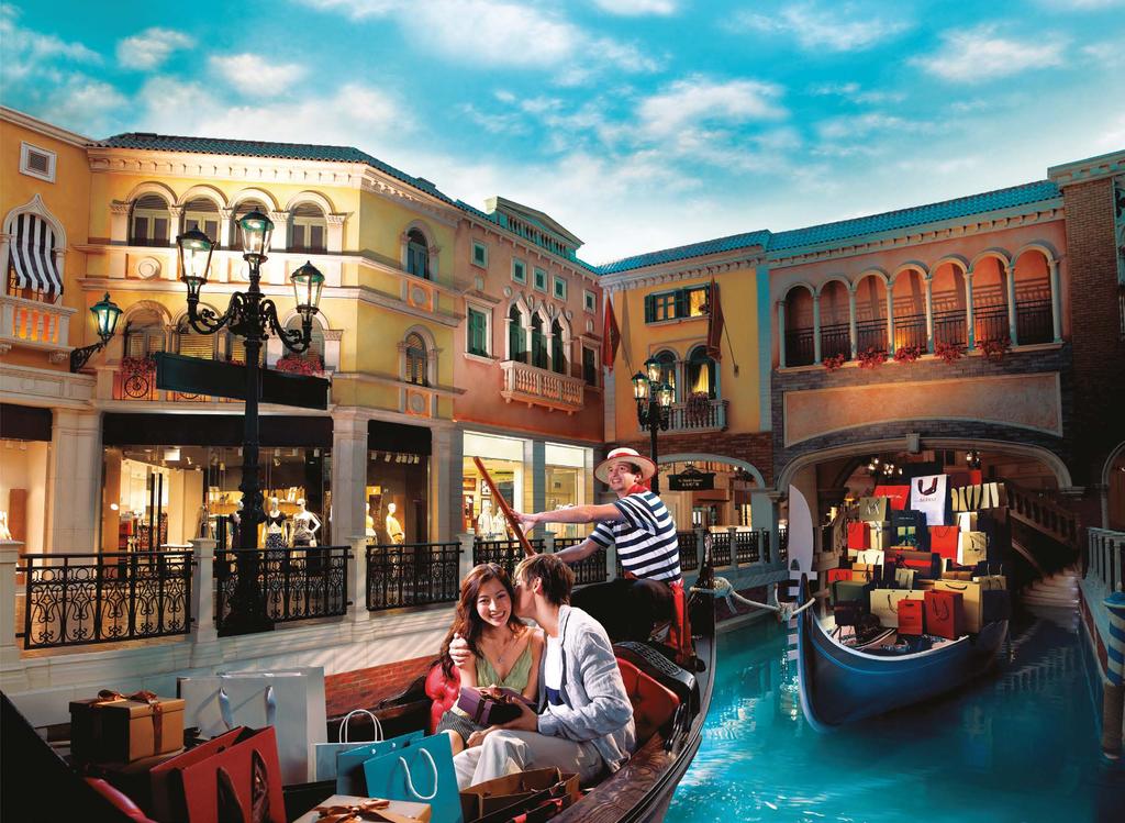 A SHOPPER S PARADISE Complete with serenading gondoliers and colourful