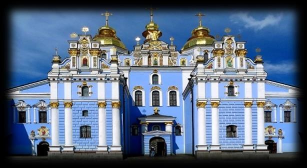 St Michael s Golden Domed Monastery: The monastery is located on the right bank of the Dnieper River on the edge of a