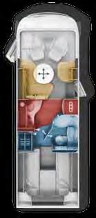 chic s-plus Floor plan family 1 Round seating group with side bench 2 Corner kitchen with round stainless steel sink 3 Luxury bathroom / changing room Long single rear beds 3 2 1 chic e-line / s-plus