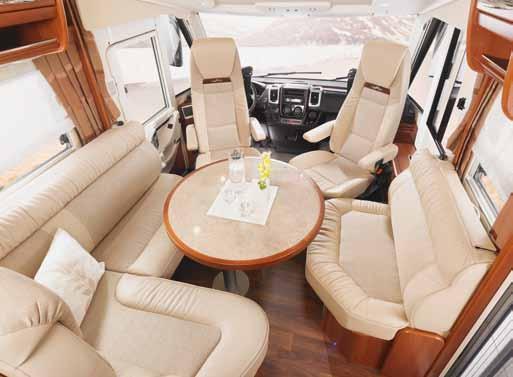 Carthago the added value formula Carthago driver s cabin comfort Living comfort Integration of the driver s cabin in the living area Living comfort / seating comfort at a glance Spacious driver s
